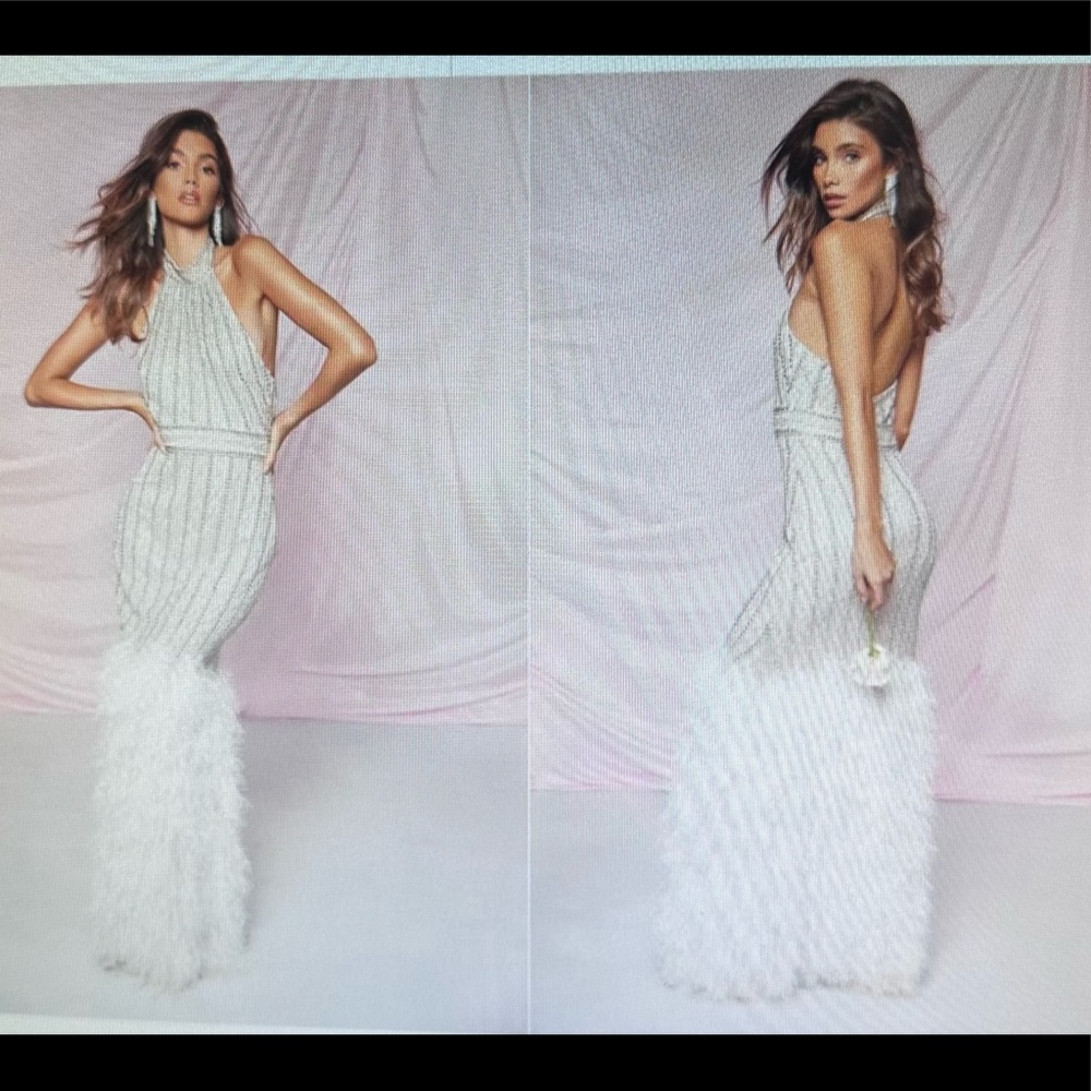 Hand Embellished Tassel Hem Maxi